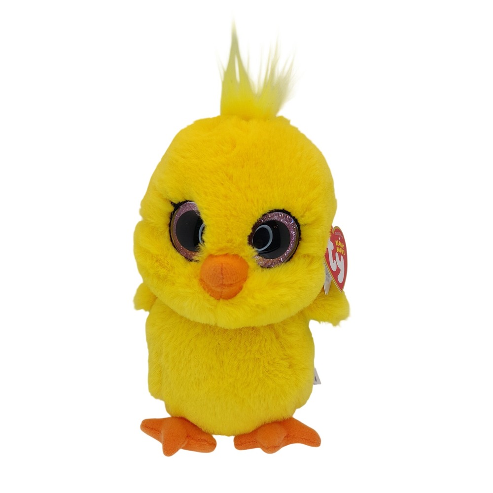 Ty Beanie Babies Chirps Yellow Chick Plush Bird Pink Glitter Eyes Easter 2026